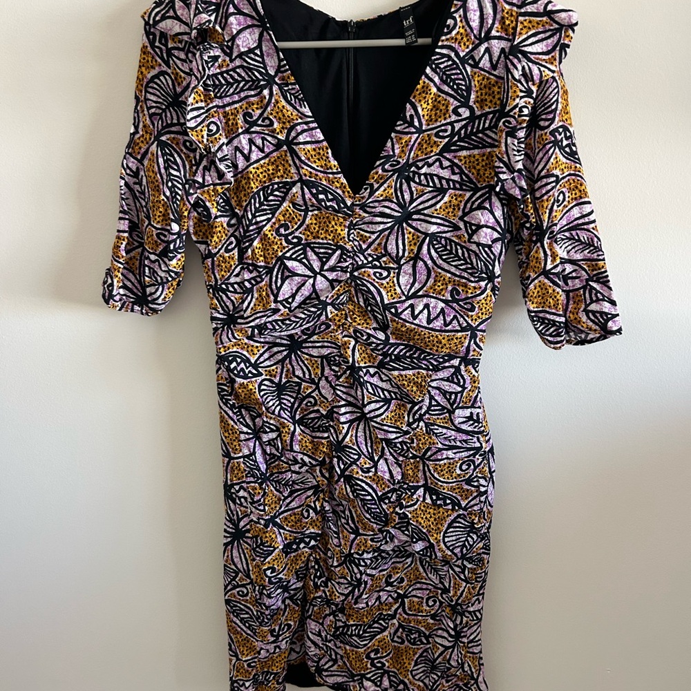 ZARA trf Collection - Stylish Multicolor Patterned Dress